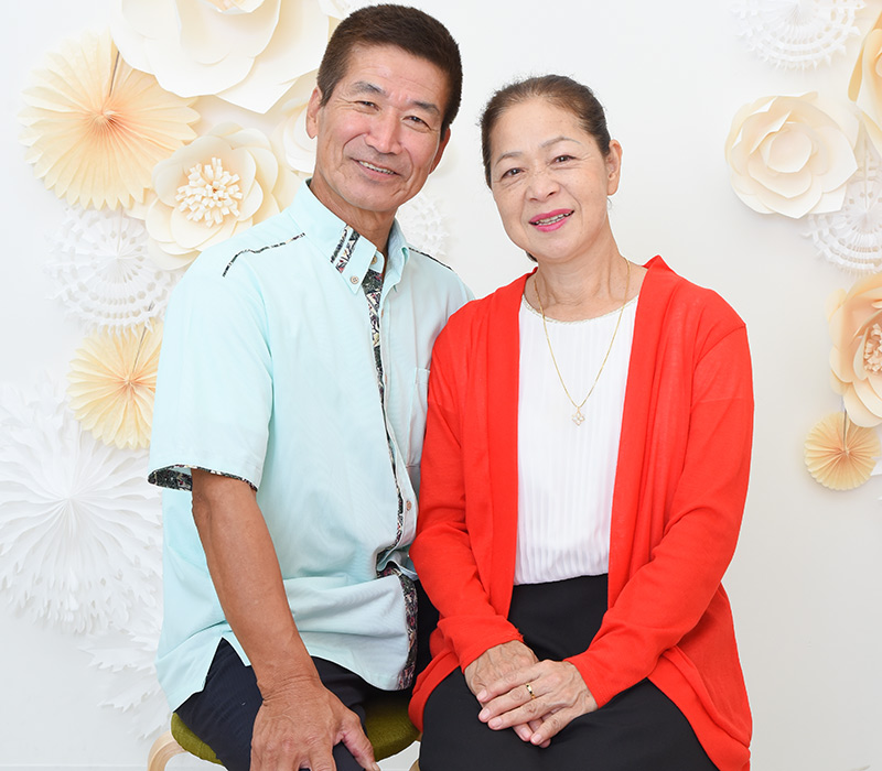 沖縄 生年祝い 夫婦写真撮影